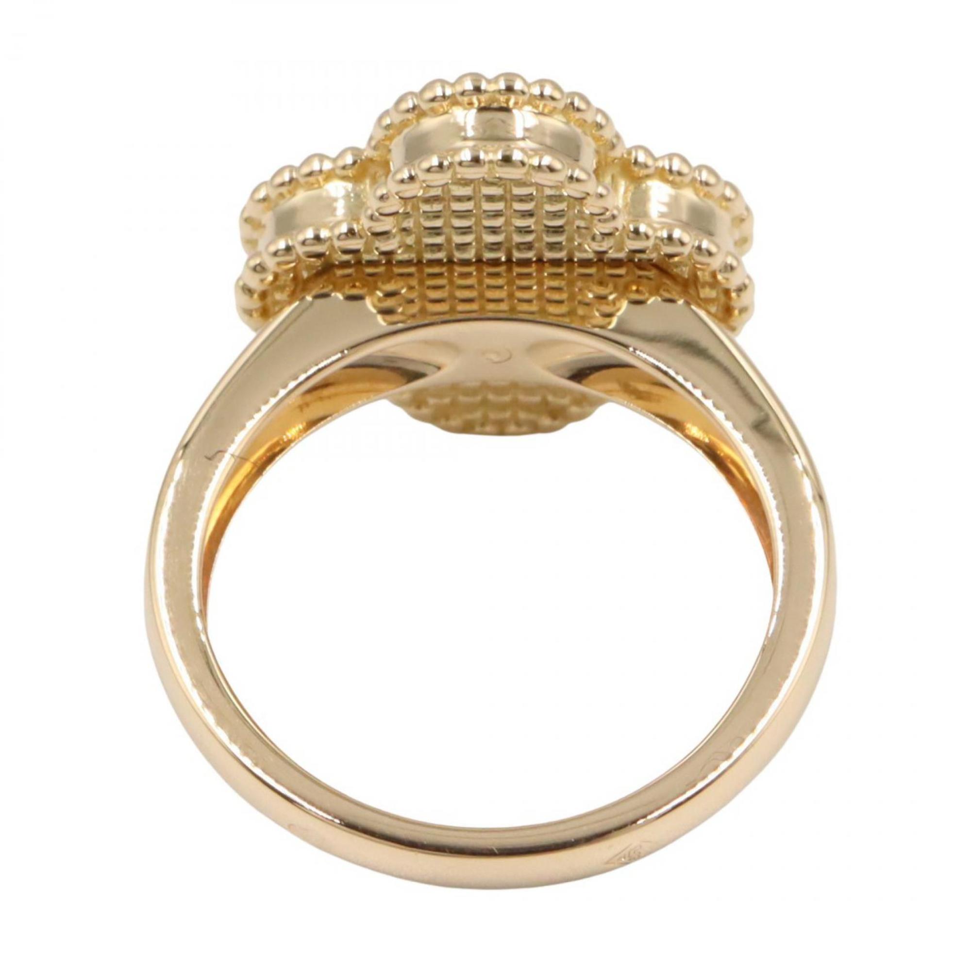 Vintage Alhambra Ring 18K Yellow Gold and Onyx