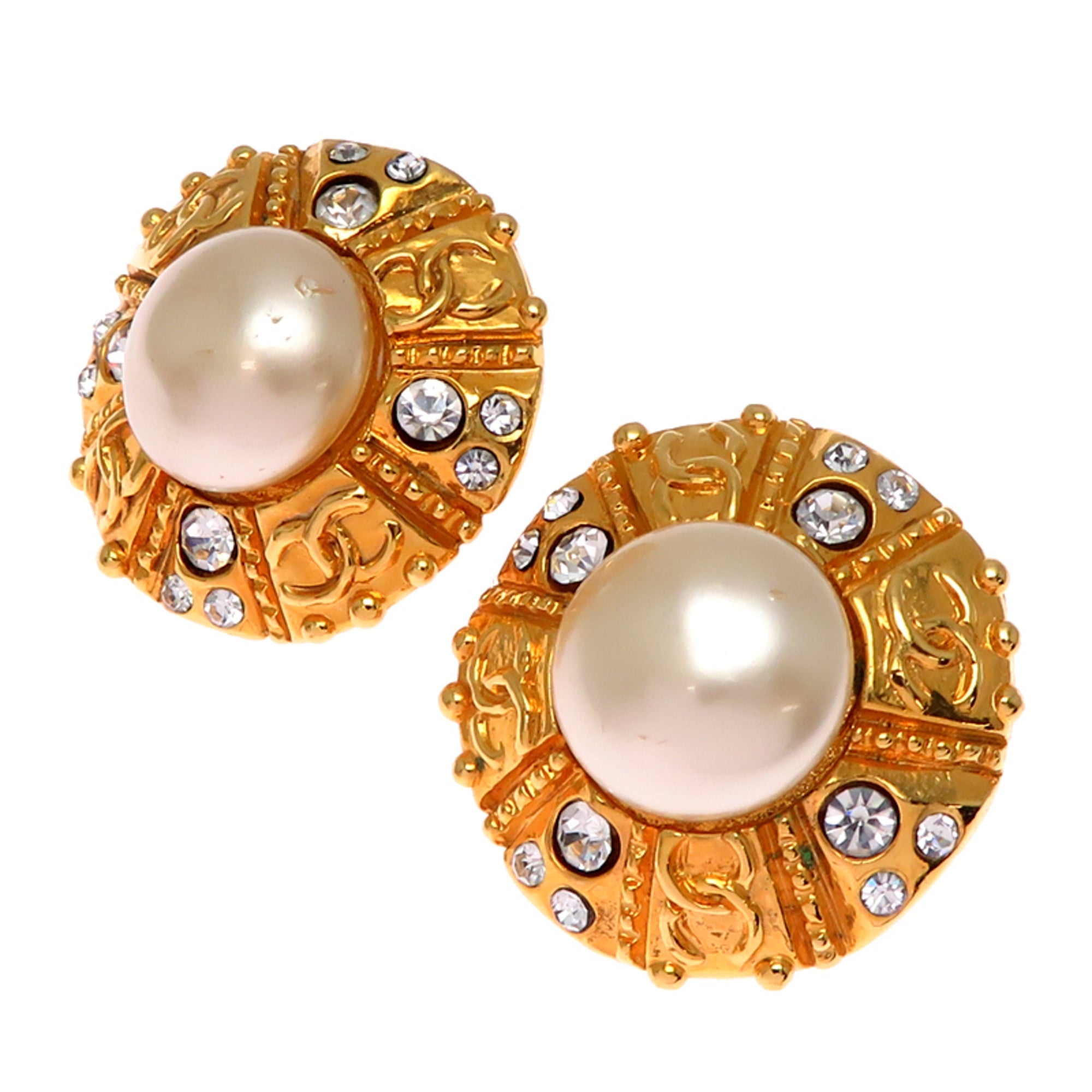 CC Logo Clip-On Earrings Metal