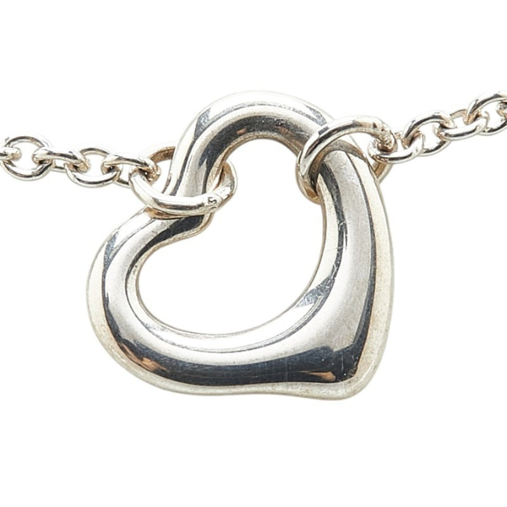 Open Heart Pendant Necklace Sterling Silver 9.9mm
