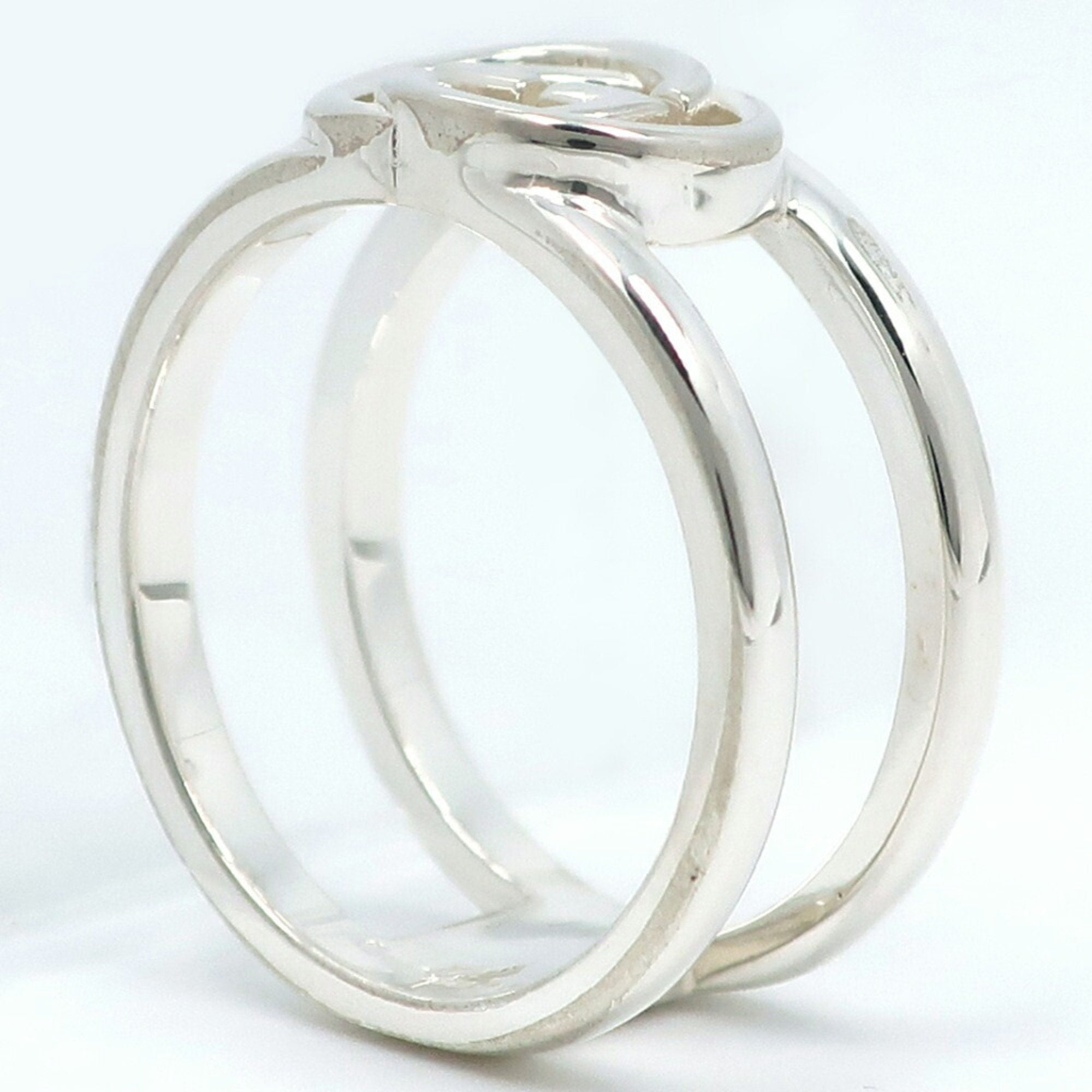 Interlocking G Band Ring Sterling Silver