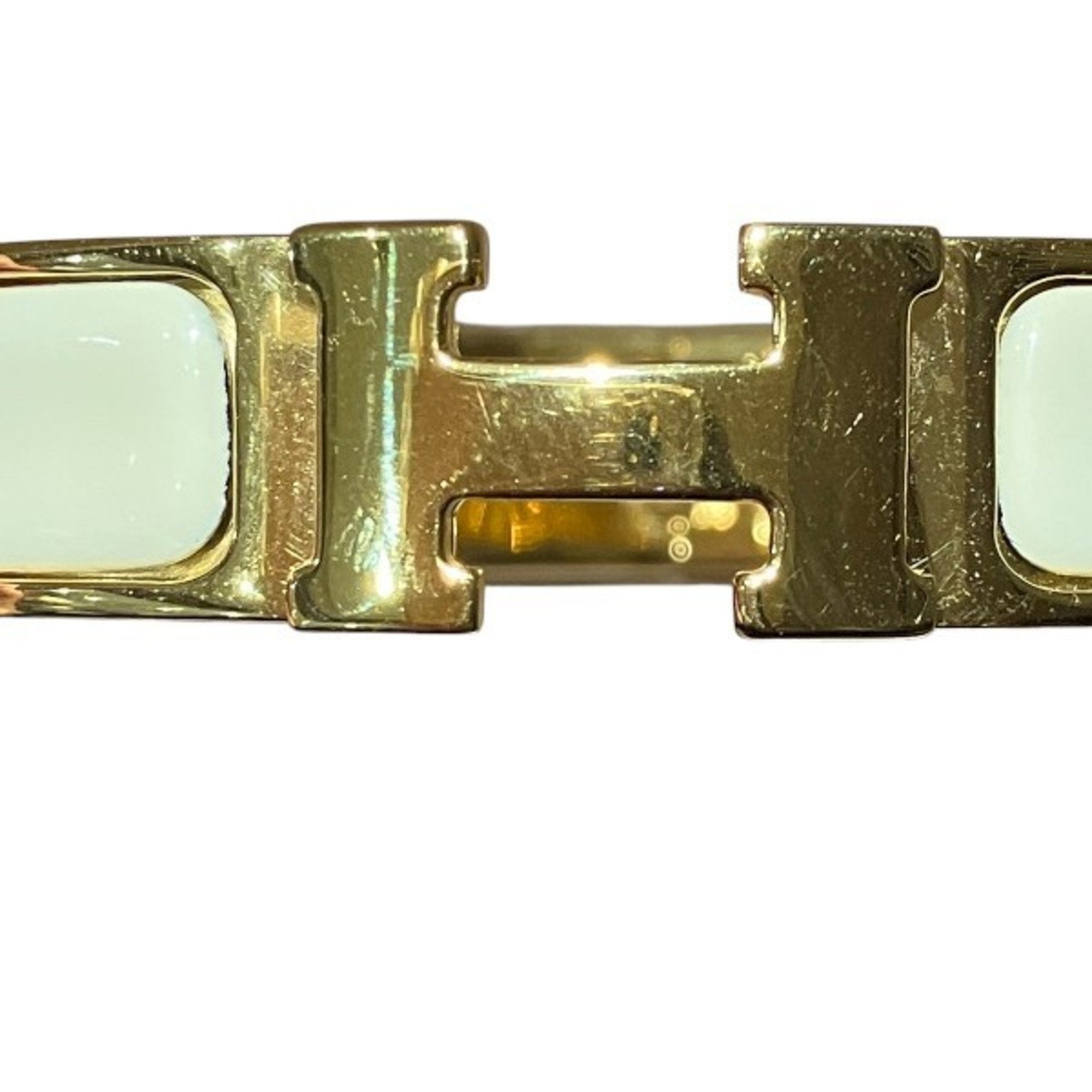 Click H Bangle Enamel and Gold Bracelet