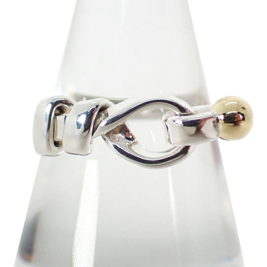 Ring Sterling Silver and 18K Yellow Gold Hook and Eye Combination