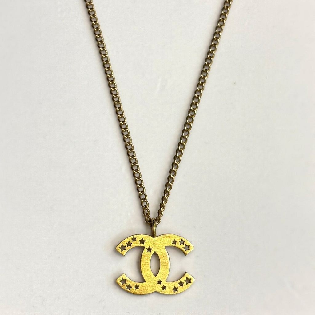 CC Logo Star Pendant Necklace Metal