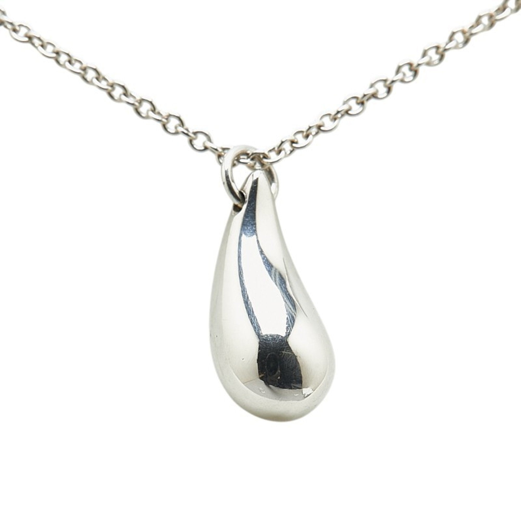 Teardrop Pendant Necklace Sterling Silver