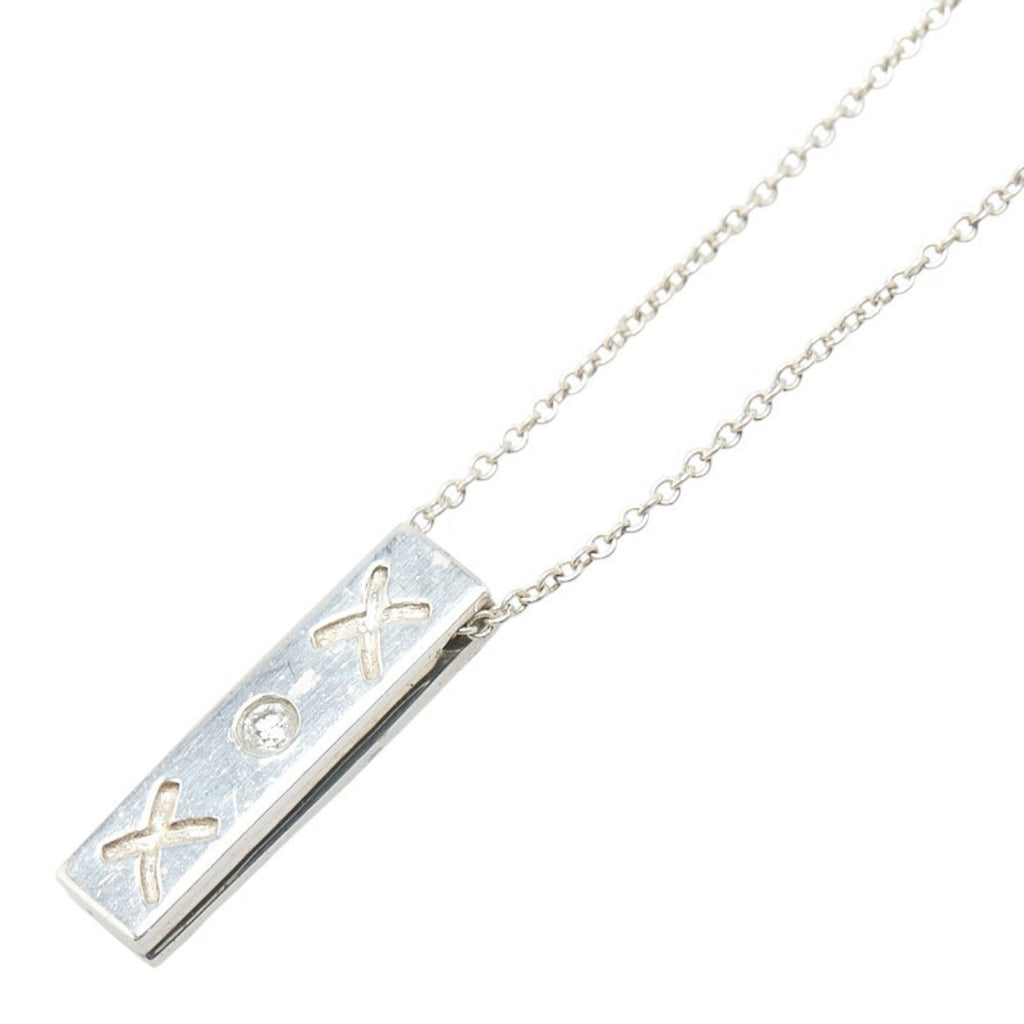 Pendant Necklace Sterling Silver with Diamond