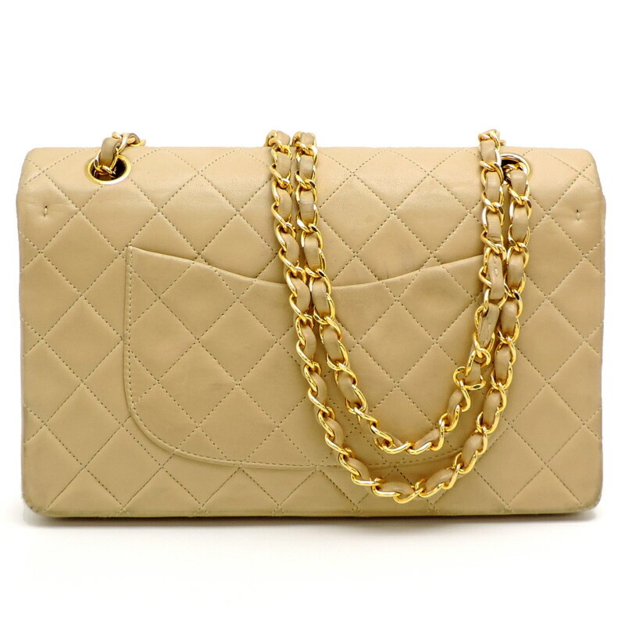Vintage Classic Double Flap Bag Quilted Lambskin Medium
