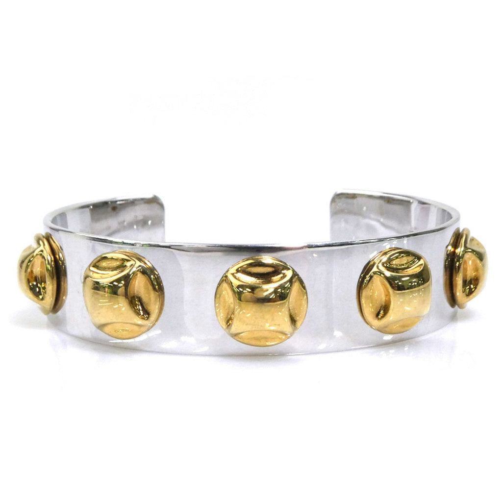 Bangle Gold and Silver Metal Bracelet
