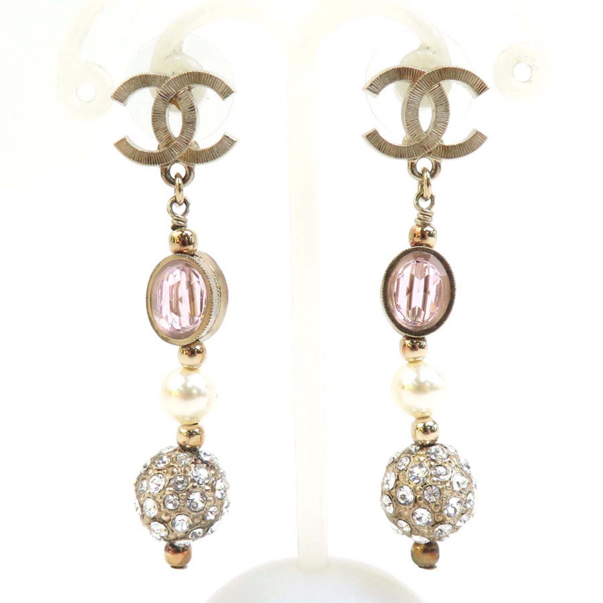 CC Logo Earrings Gold-Tone Metal