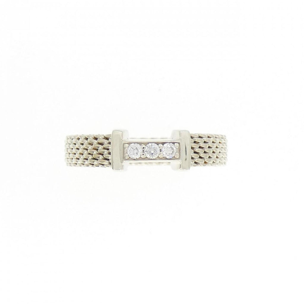 Band Ring Sterling Silver with Diamond