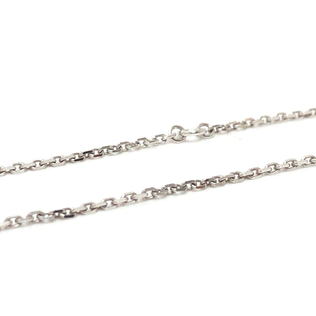 Lotus Pendant Necklace 18K White Gold with Diamond