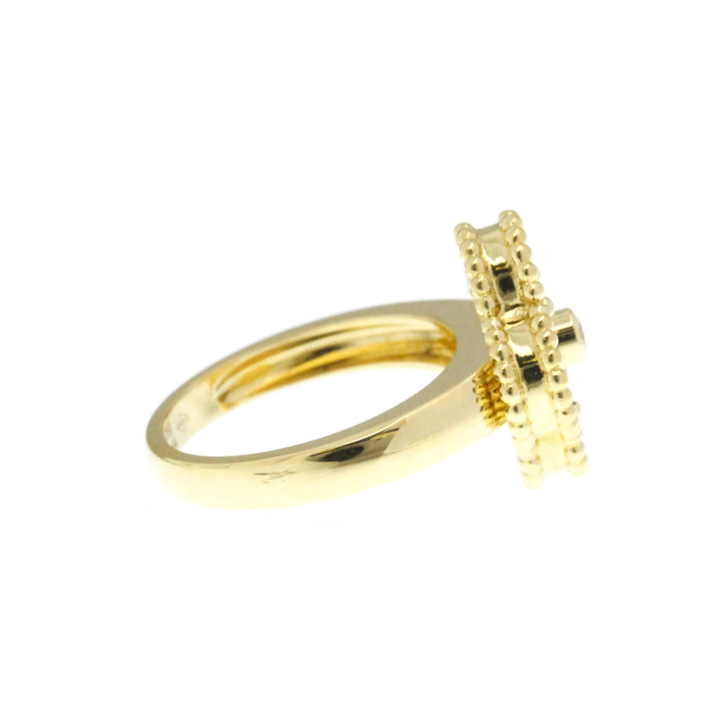 Vintage Alhambra Ring 18K Yellow Gold and Onyx