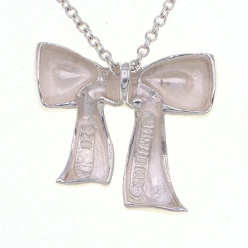 Ribbon Pendant Necklace Sterling Silver