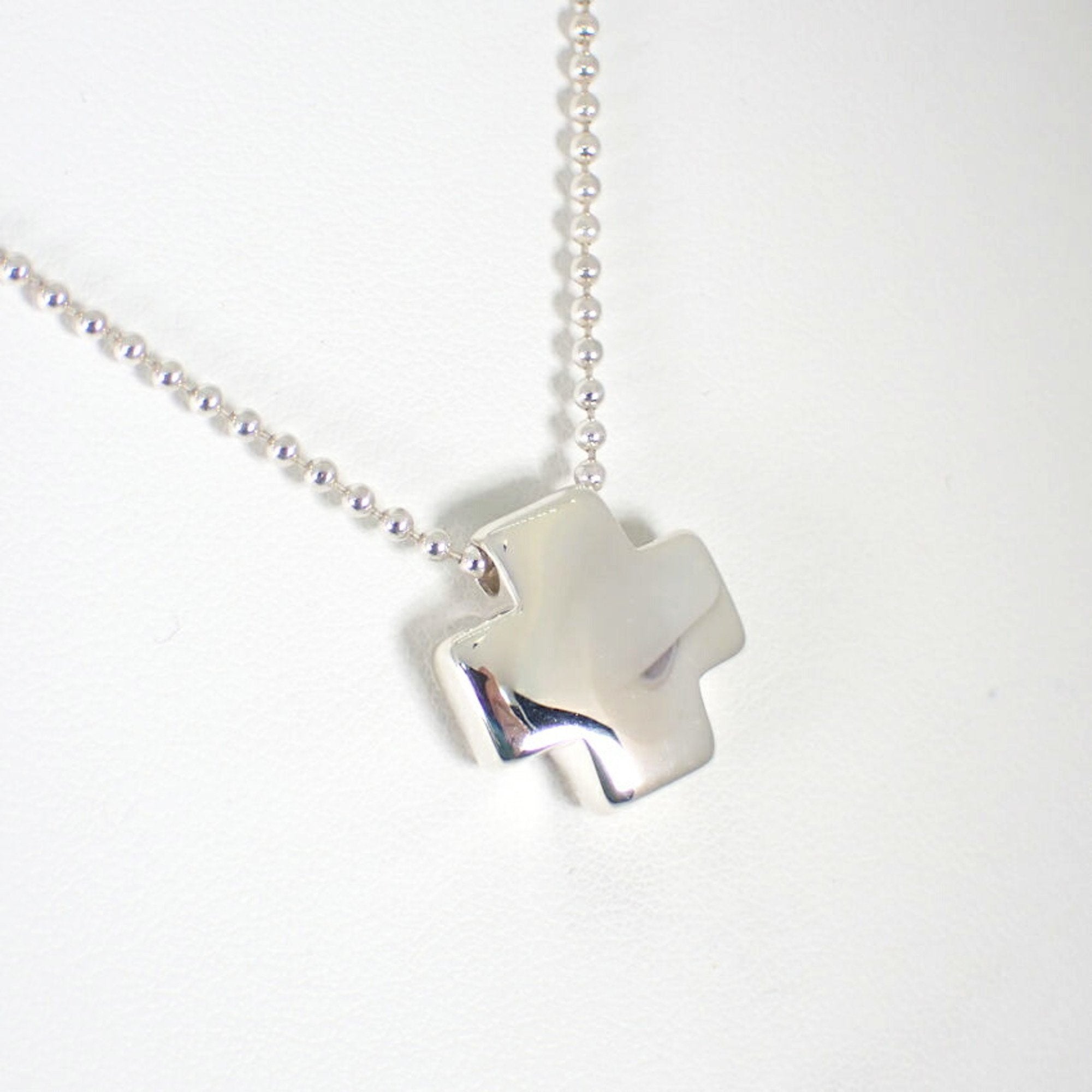 Roman Cross Pendant Necklace Sterling Silver