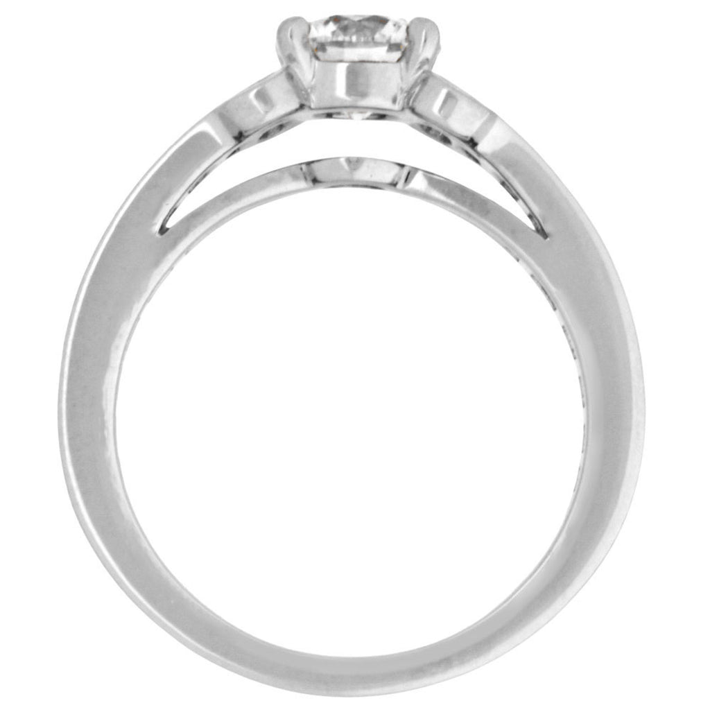 Engagement Ring Platinum With Diamond 0.75ct