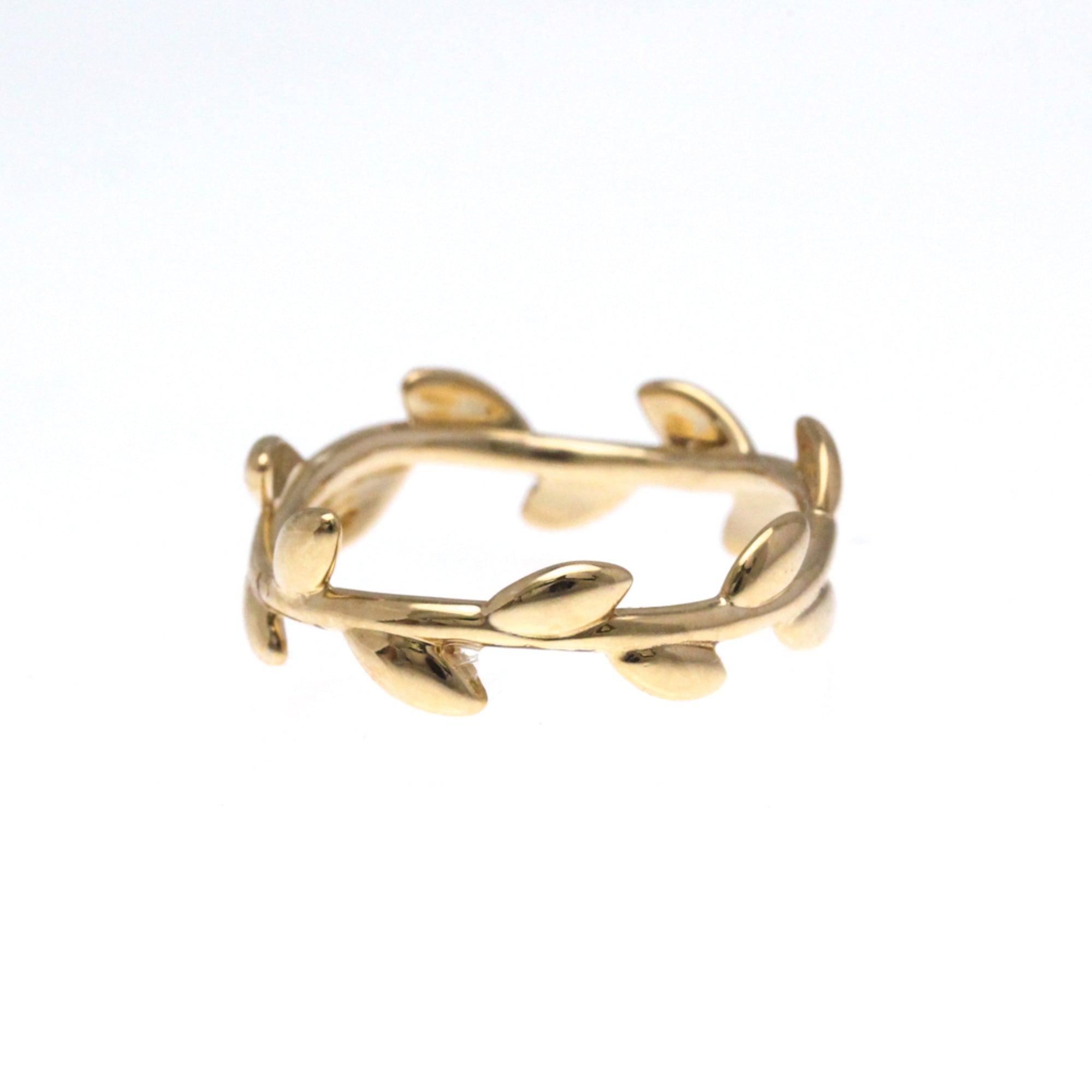 Olive Leaf Band Ring 18K Rose Gold
