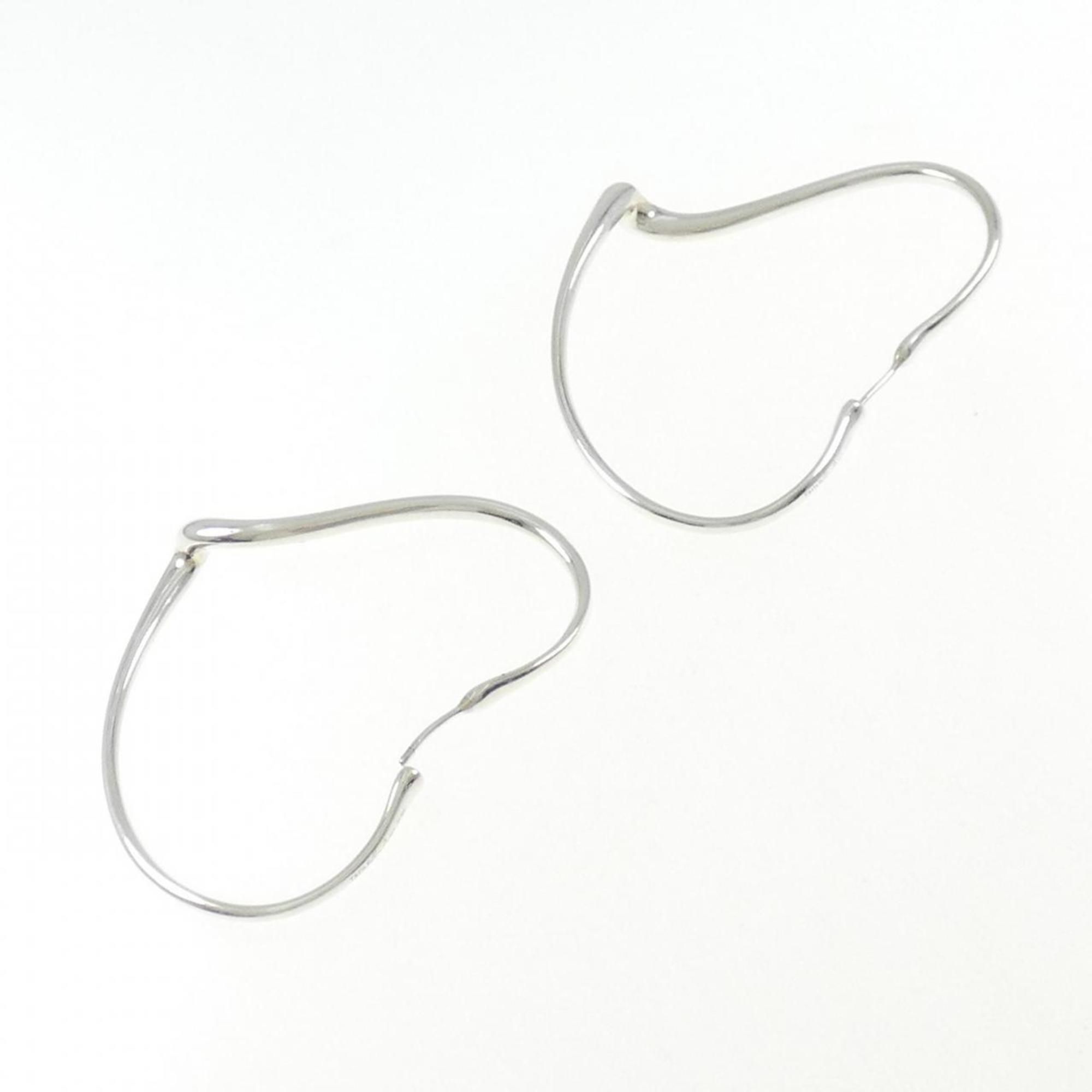 Open Heart Earrings Sterling Silver 46.3mm Sterling Silver