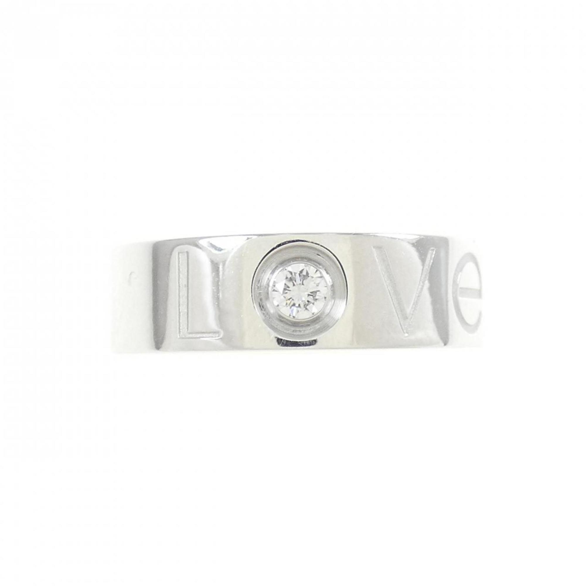 Love Ring 18K White Gold and Diamond