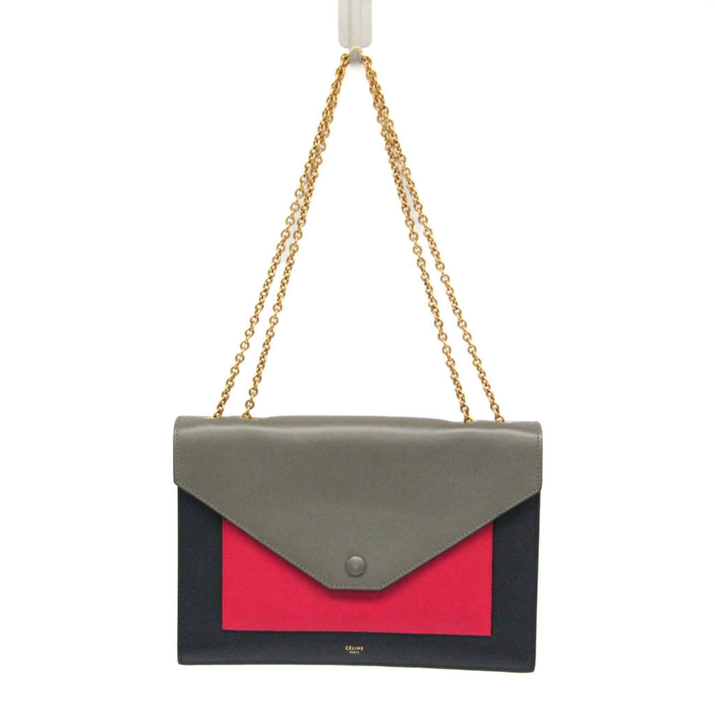 Pocket Envelope Shoulder Bag Leather Medium