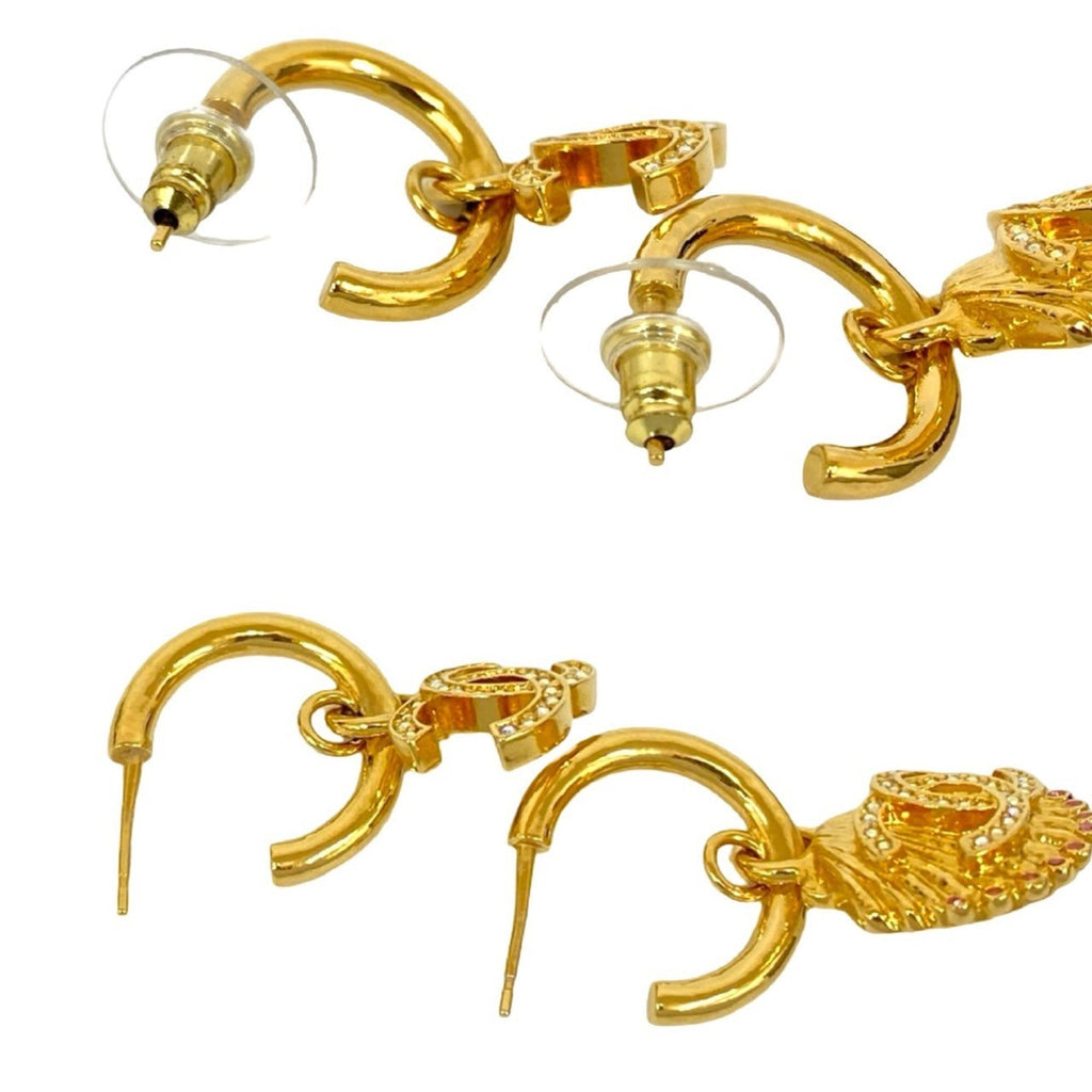 CC Logo Earrings Metal Gold-Tone Metal
