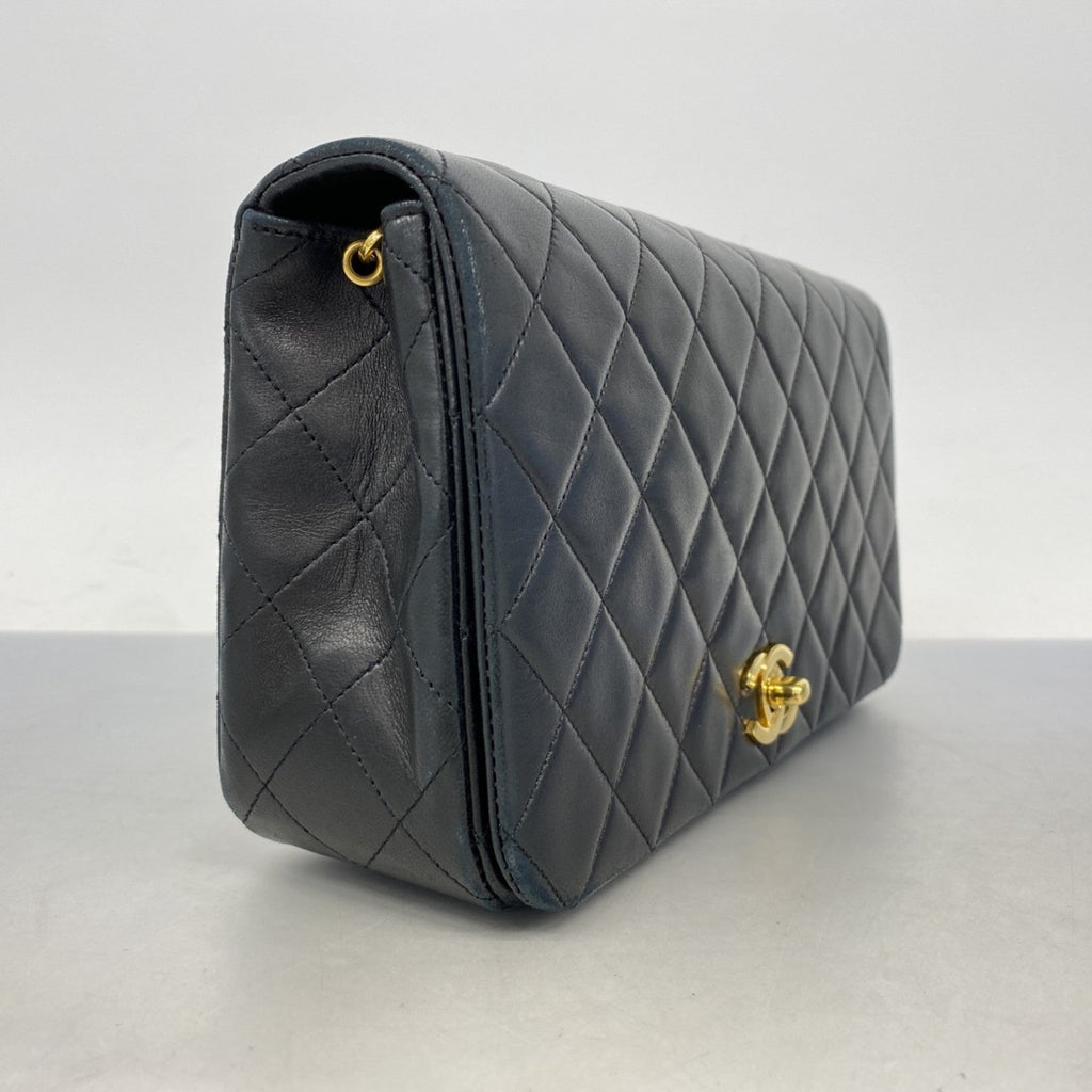 Vintage Full Flap Bag Quilted Lambskin Medium