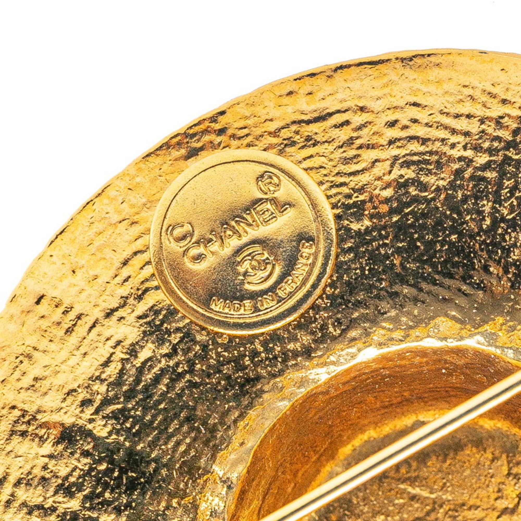 Straw Hat Ribbon Brooch Metal