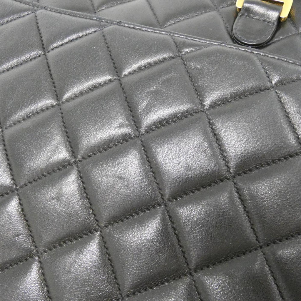 Vintage Front Pocket Camera Bag Quilted Leather Large