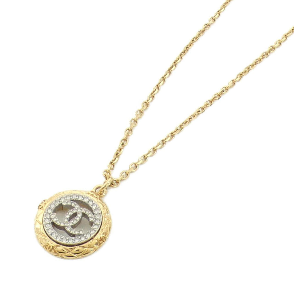 Pendant Necklace Metal Gold and Silver with Crystal