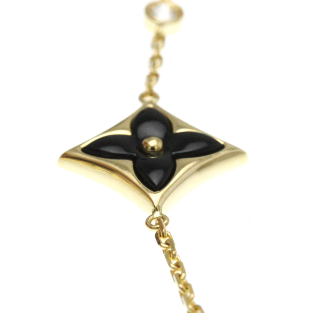 Star Blossom Bracelet 18K Yellow Gold with Onyx