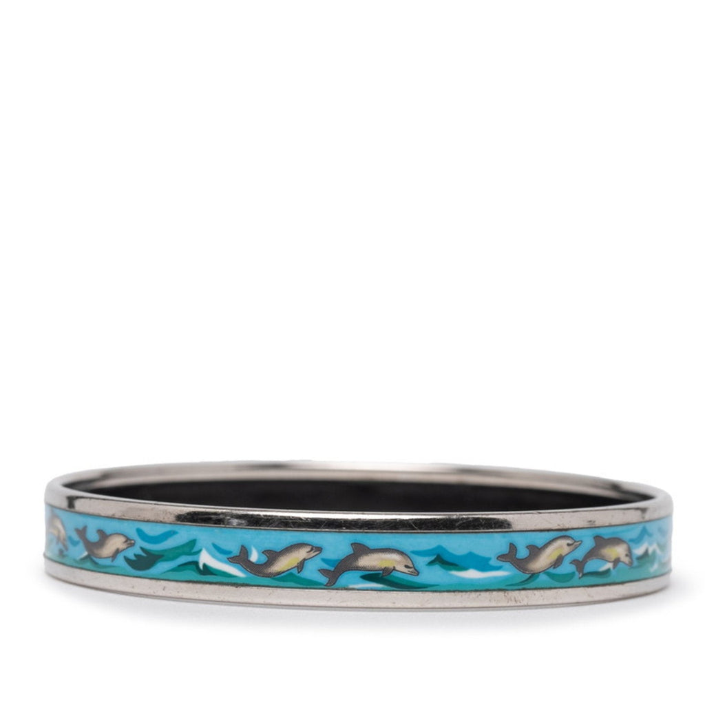 Cloisonné Enamel Bracelet Metal Multi-Color Silver