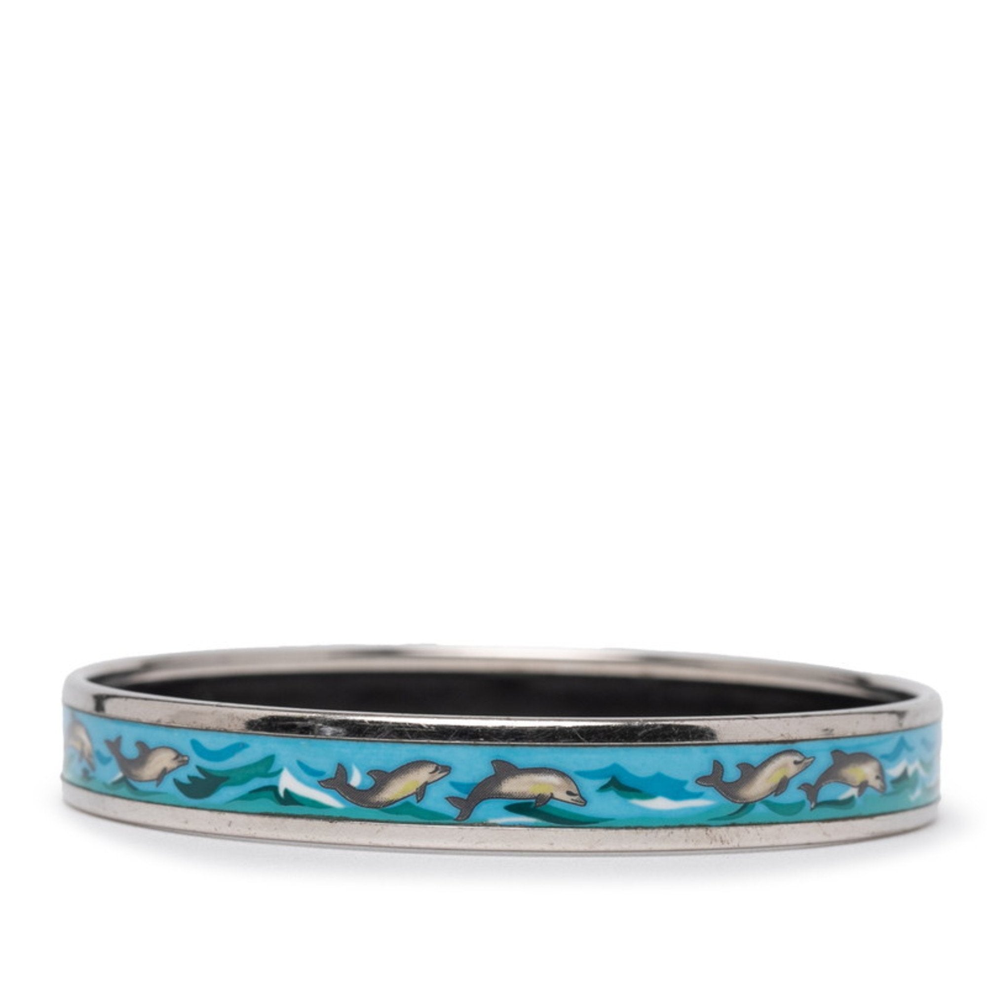 Cloisonné Enamel Bracelet Metal Multi-Color Silver