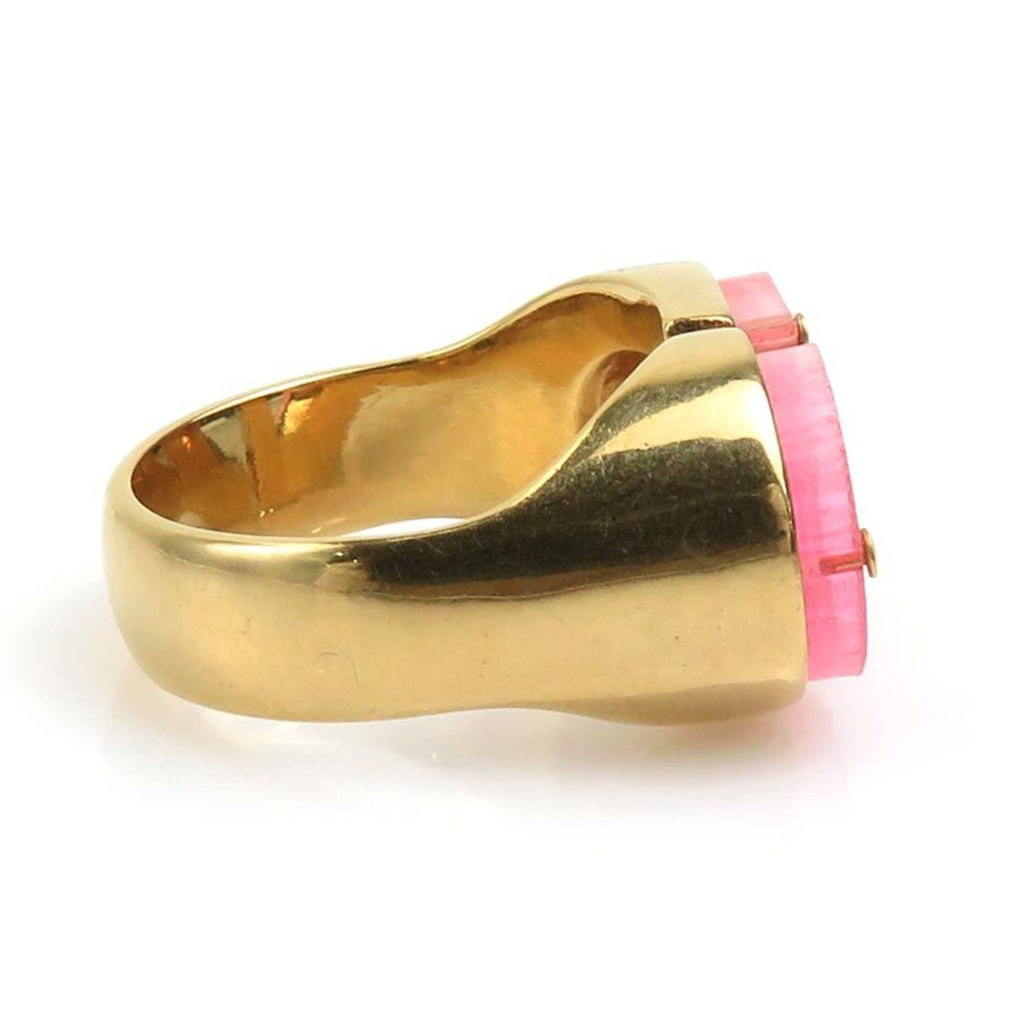 Ring Metal Gold and Pink