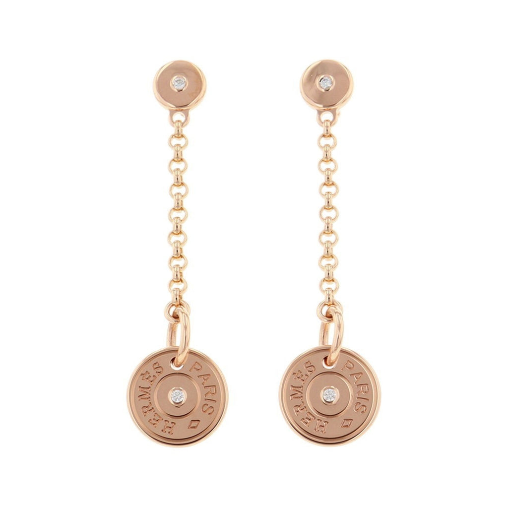 Clous Earrings 18K Rose Gold with Diamond 18K Rose Gold