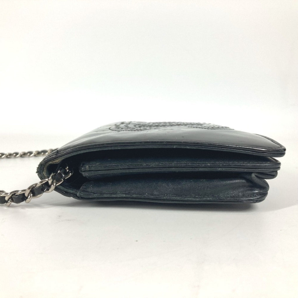 CC Wallet on Chain Strass Embellished Patent