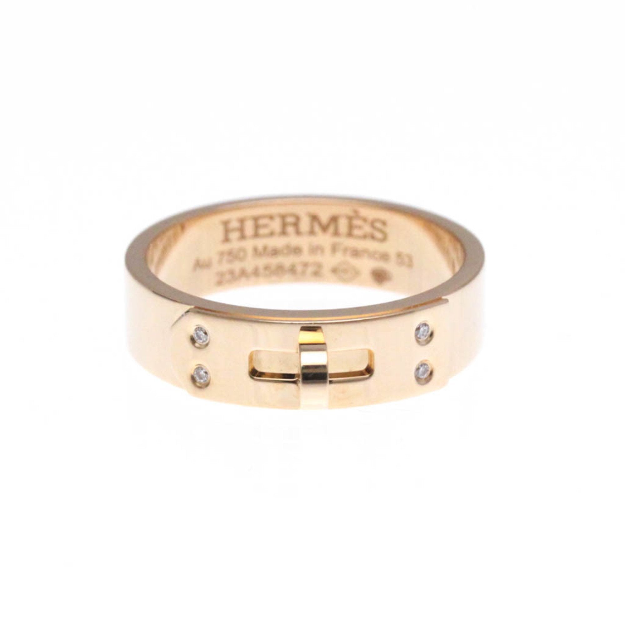 Kelly Band Ring Pink Gold Mini with Diamond