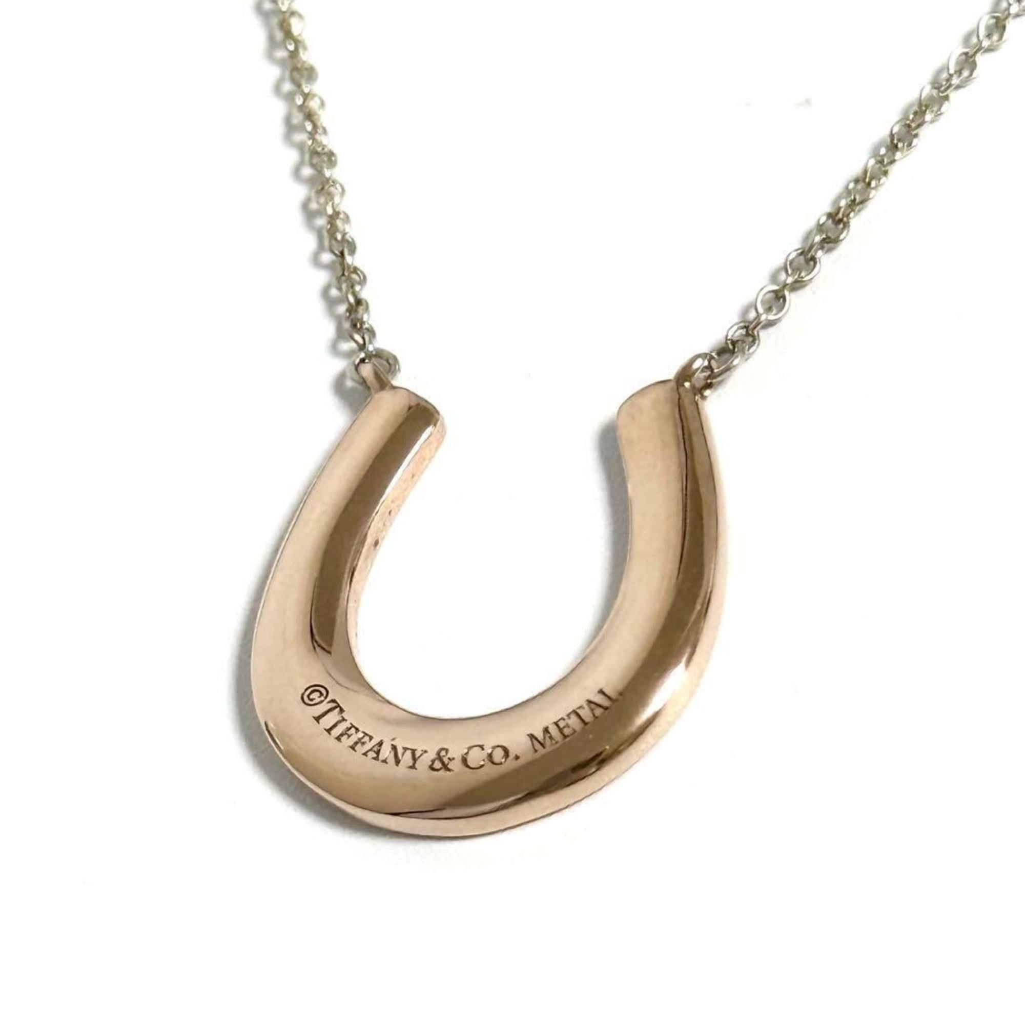 Horseshoe Pendant Necklace Metal and Sterling Silver