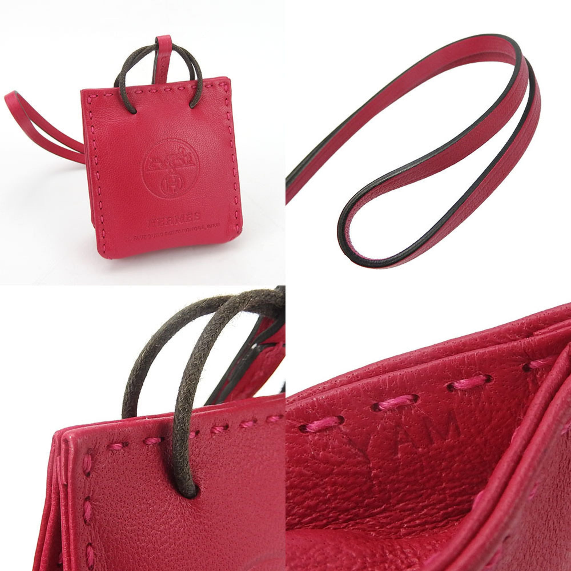 Charm Agneau Milo Lamb Pink Leather Handbag Charm