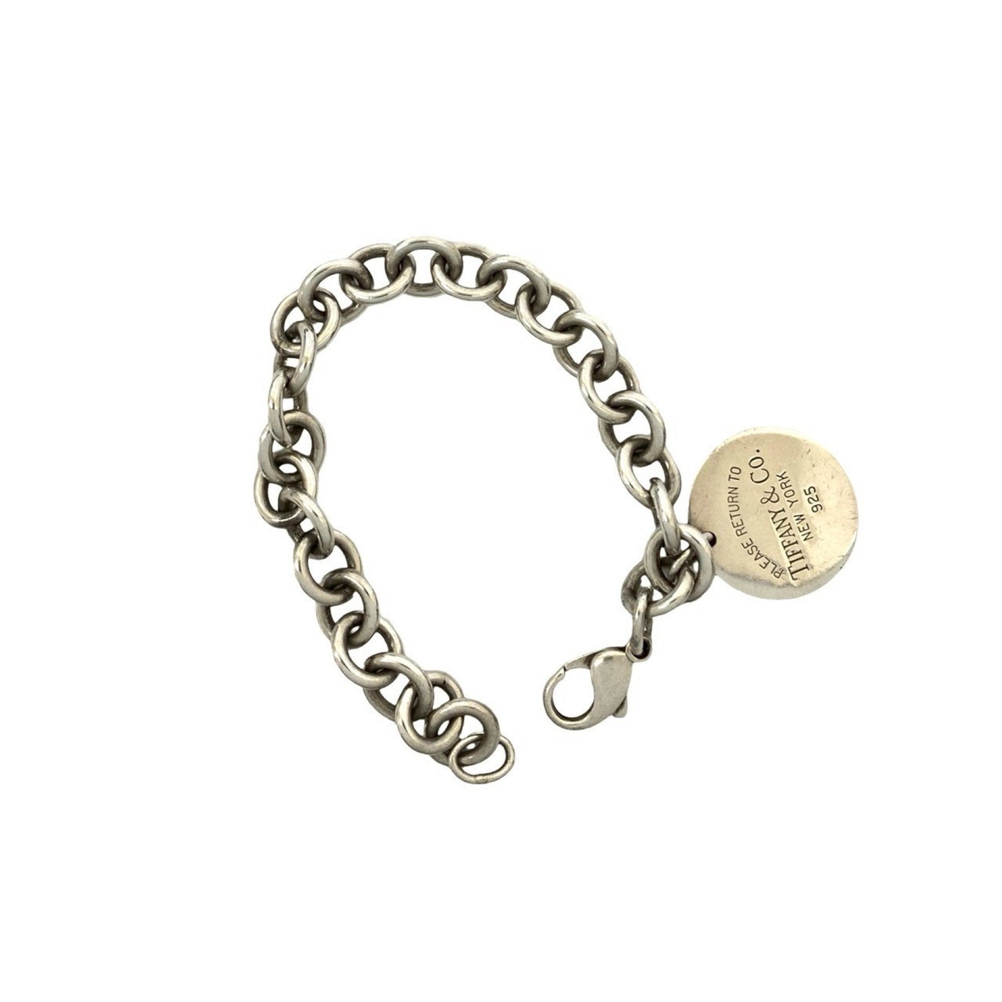 Round Tag Bracelet Sterling Silver