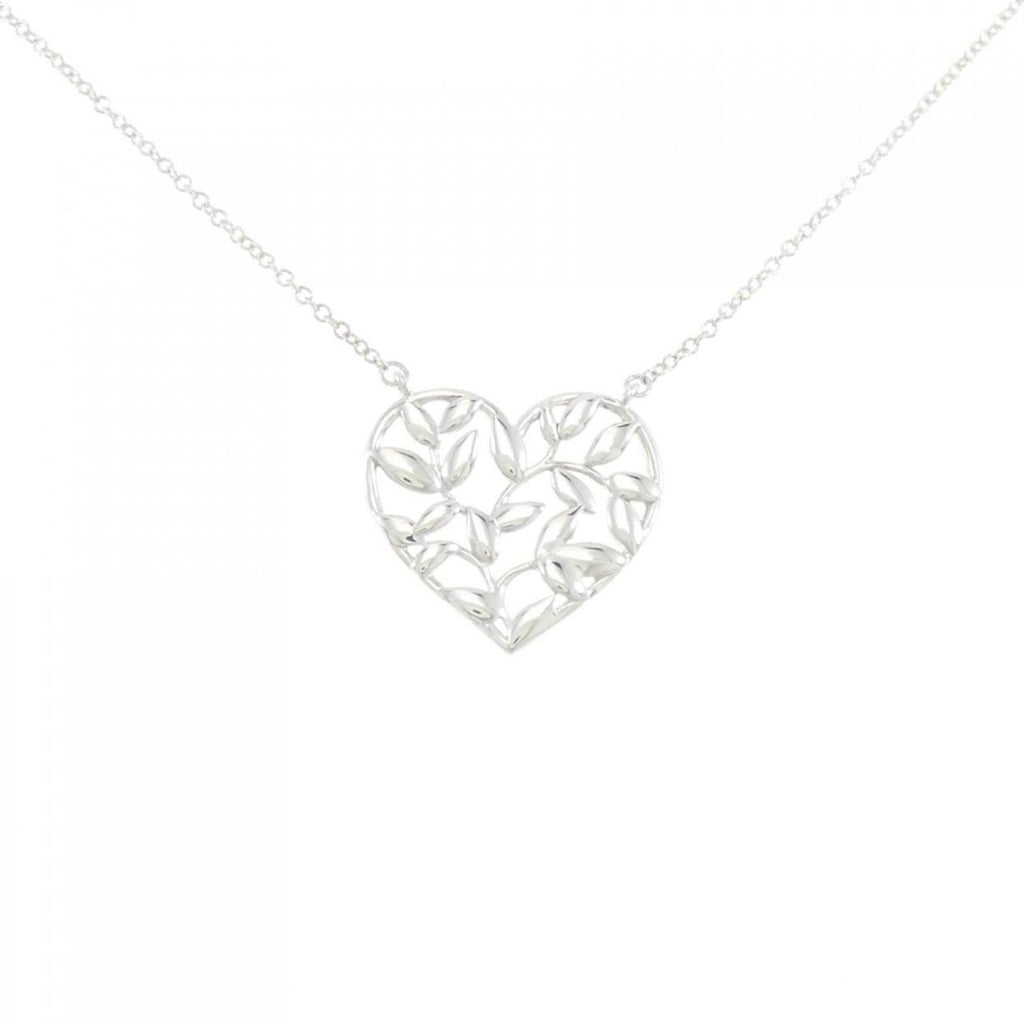 Olive Leaf Pendant Necklace Sterling Silver