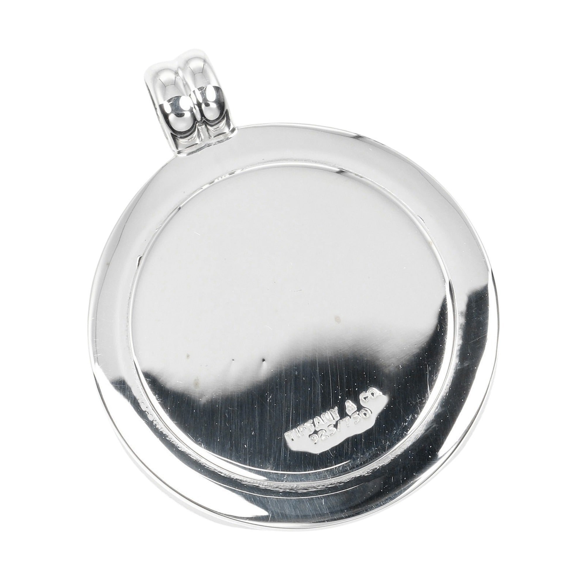 T&C Coin Pendant Necklace Sterling Silver and 18K Yellow Gold
