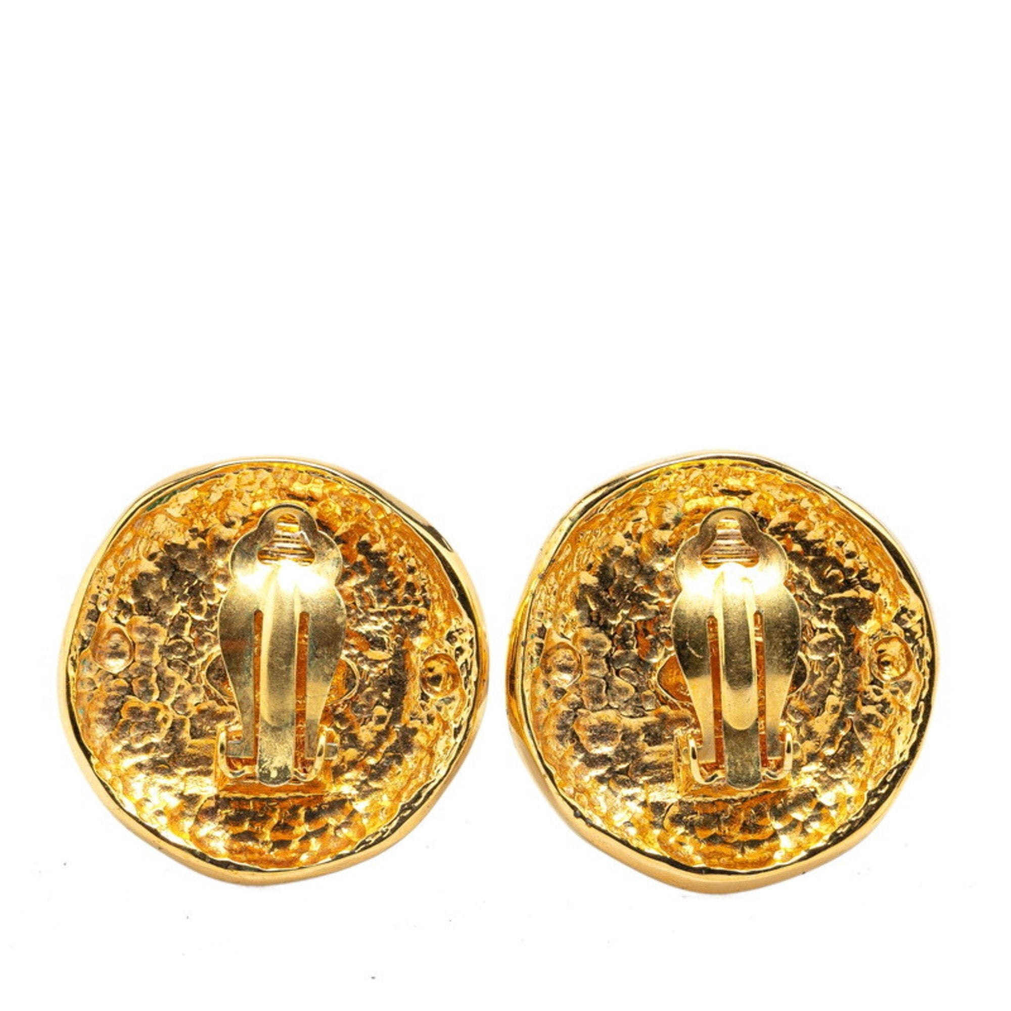 Clip-On Earrings Pearl Clip-On Gold-Tone Metal