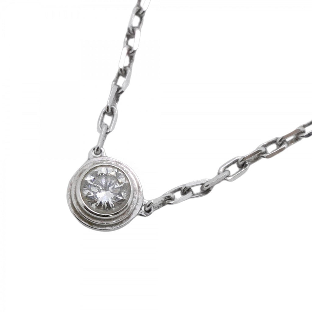 Pendant Necklace 18K White Gold Small with Diamond