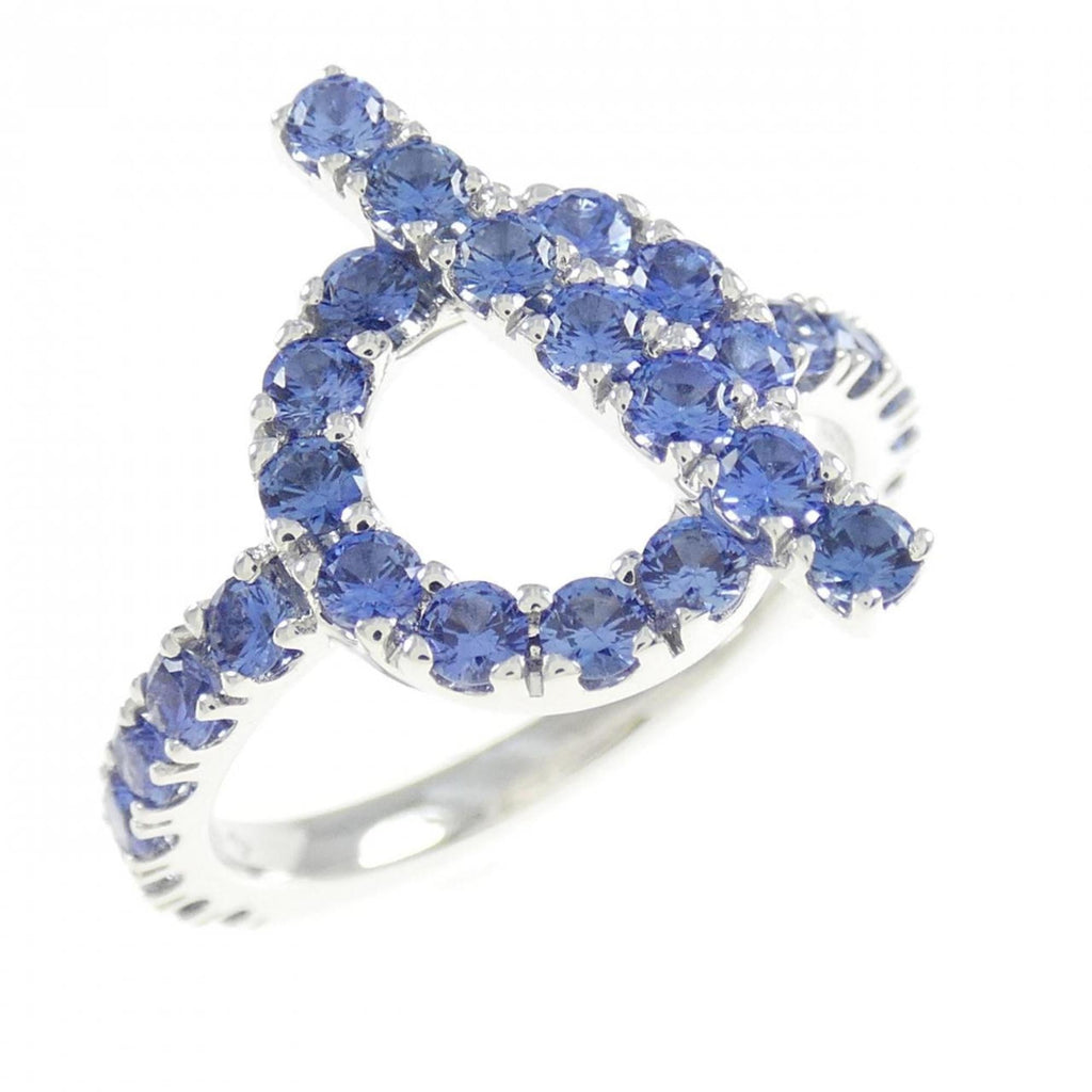 Ring 18K White Gold with Sapphire