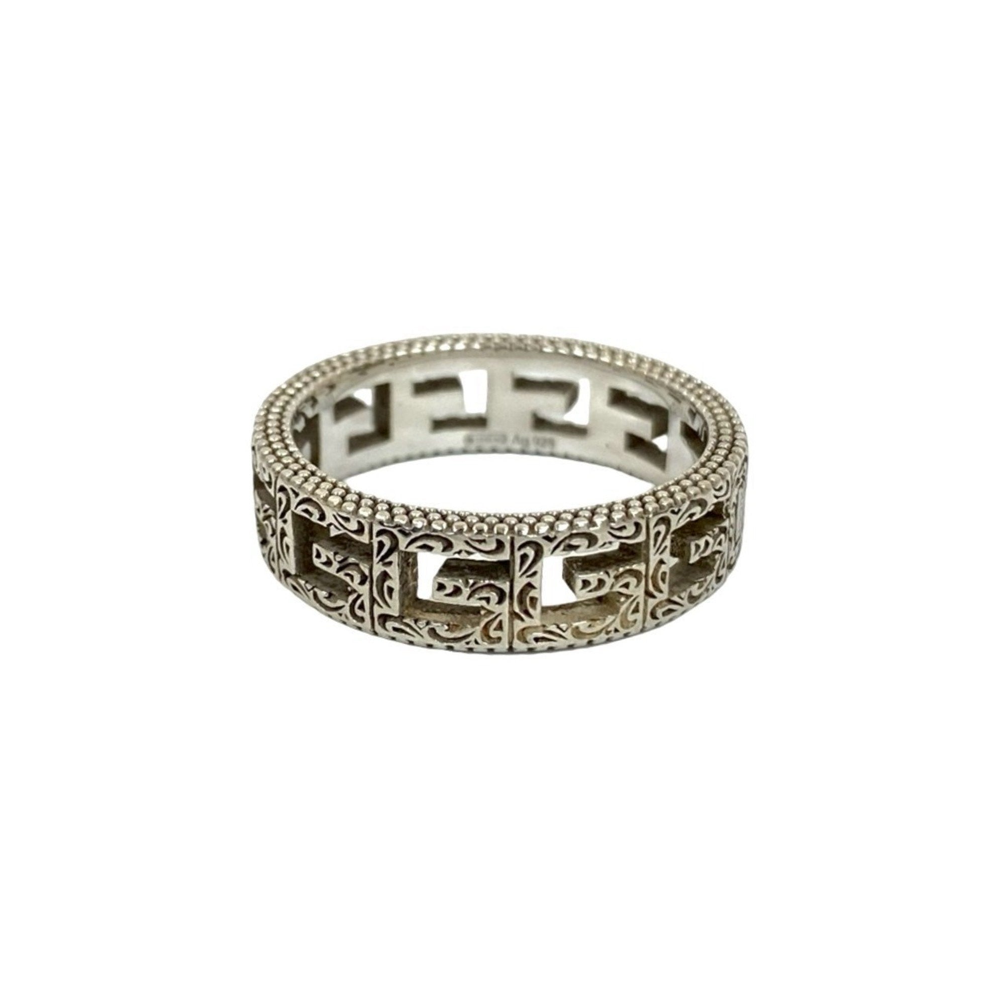 Square G Arabesque Ring Sterling Silver