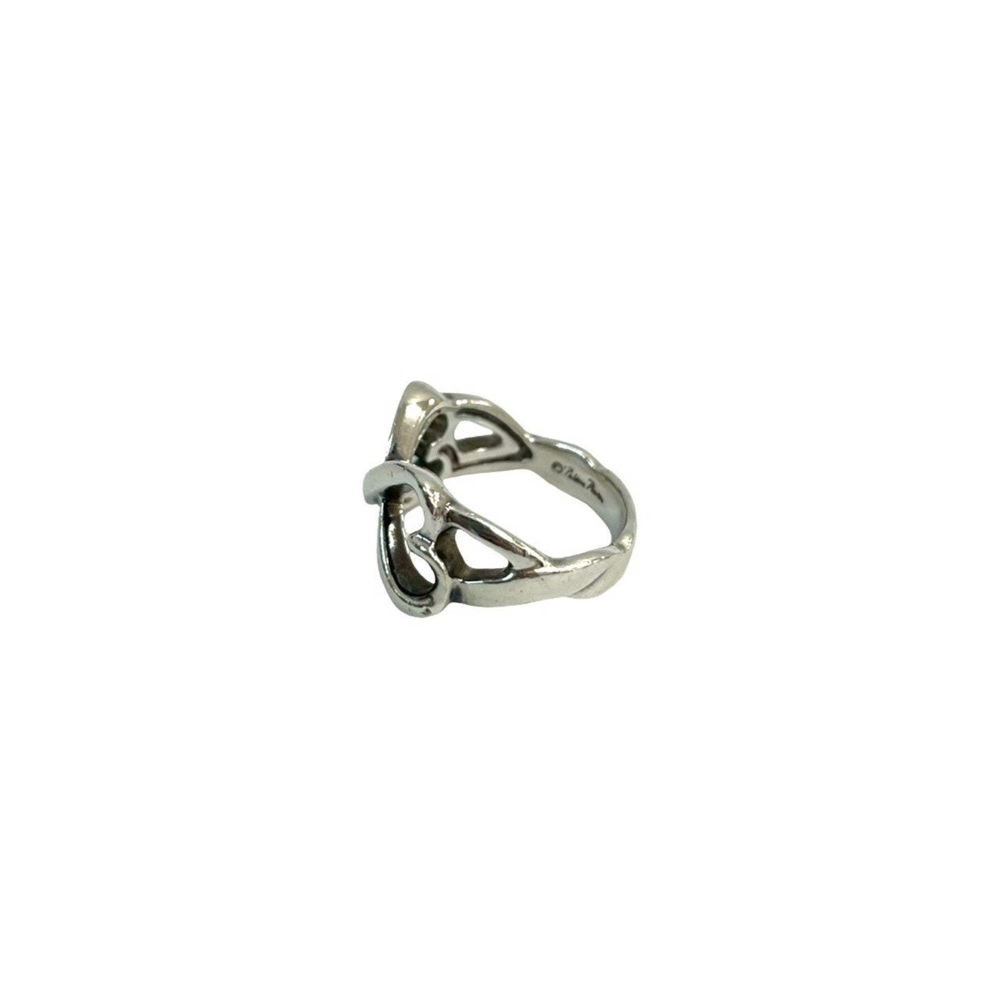 Double Loving Heart Ring Sterling Silver