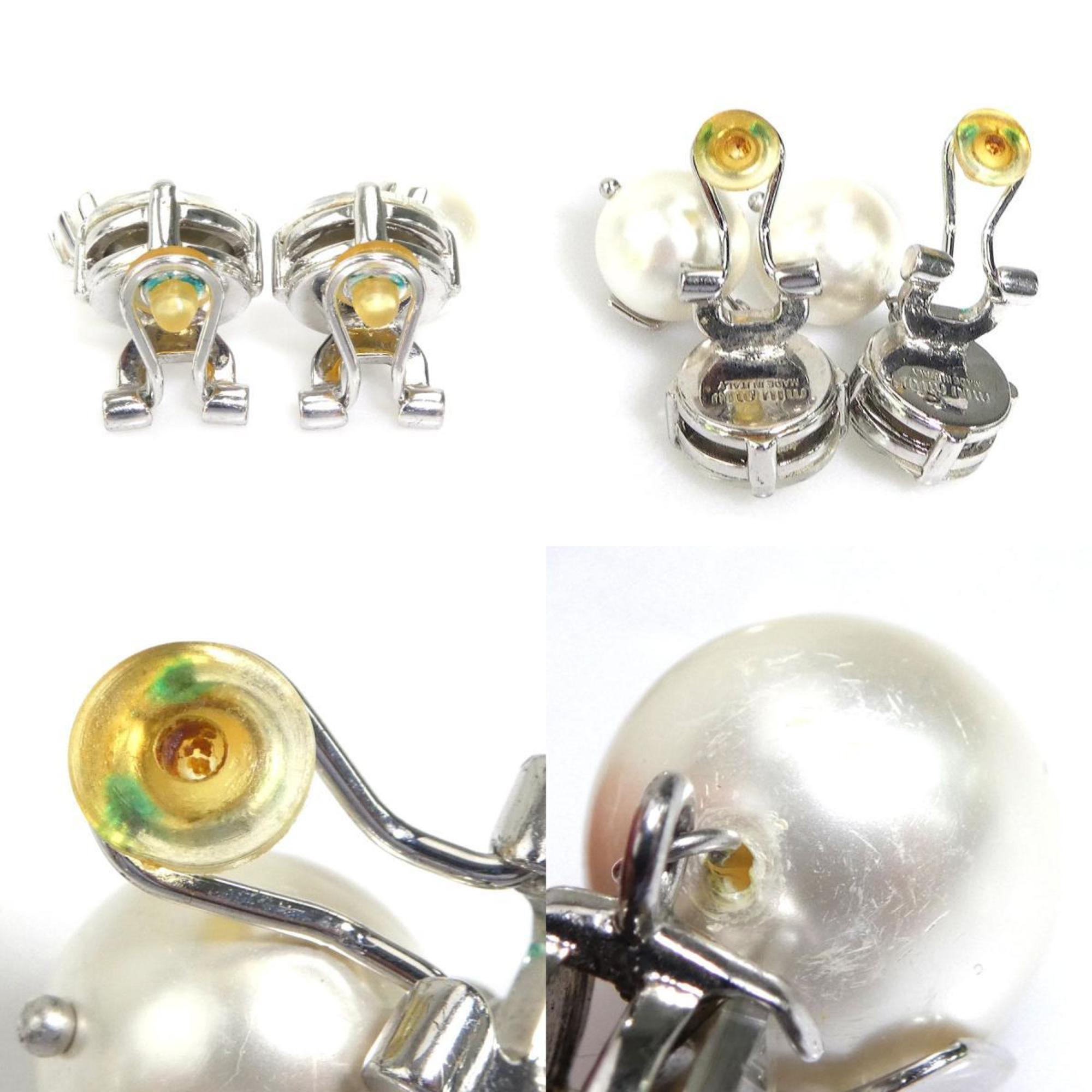 Earrings Pearl Silver-Tone Metal