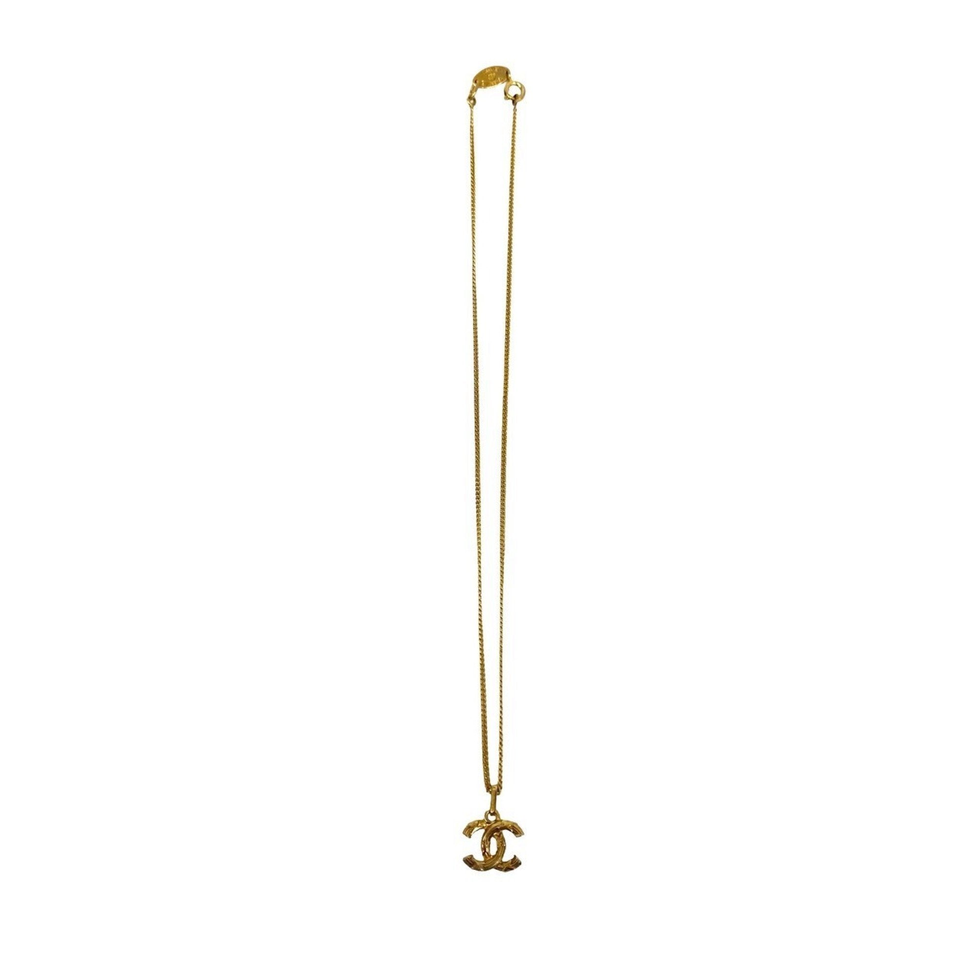 CC Logo Pendant Necklace Metal
