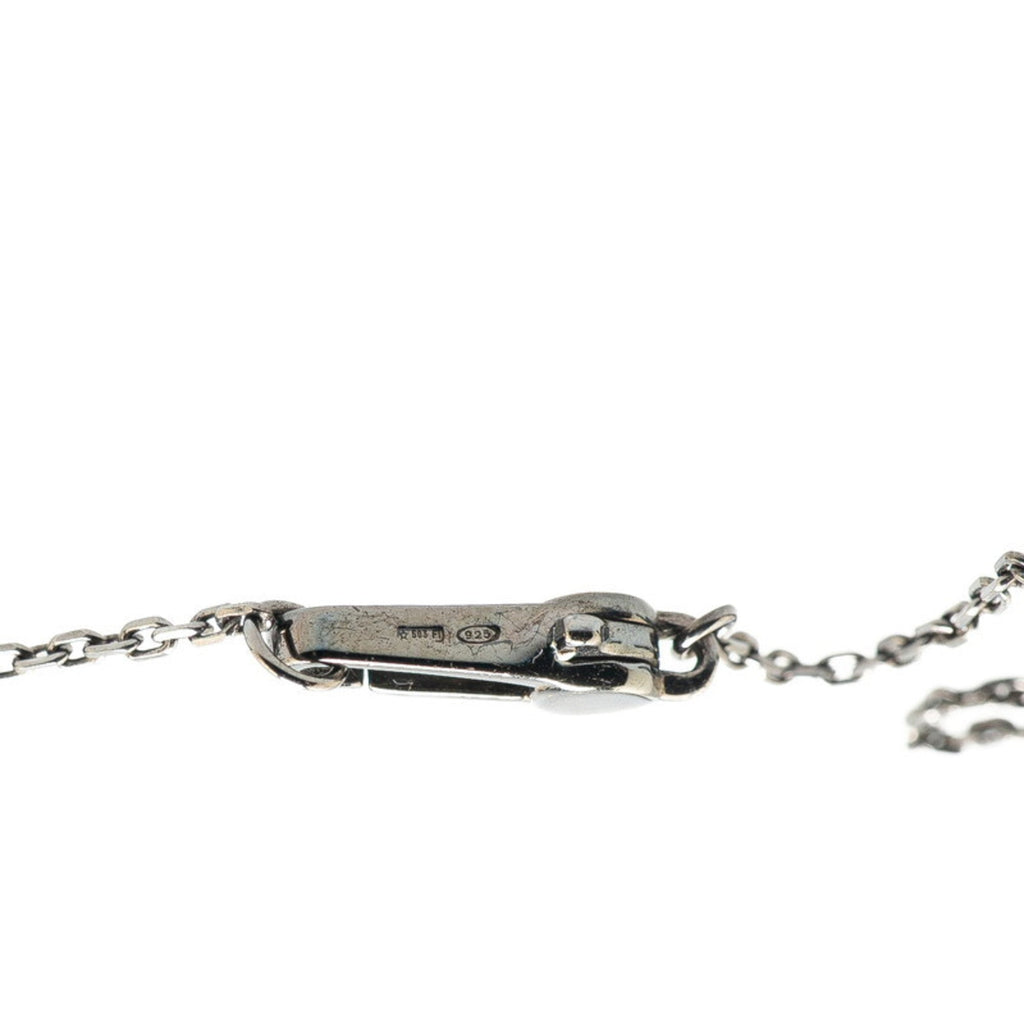 Cutout G Cross Pendant Necklace Ruthenium and Sterling Silver