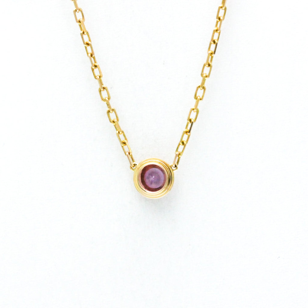 Pendant Necklace 18K Rose Gold with Sapphire