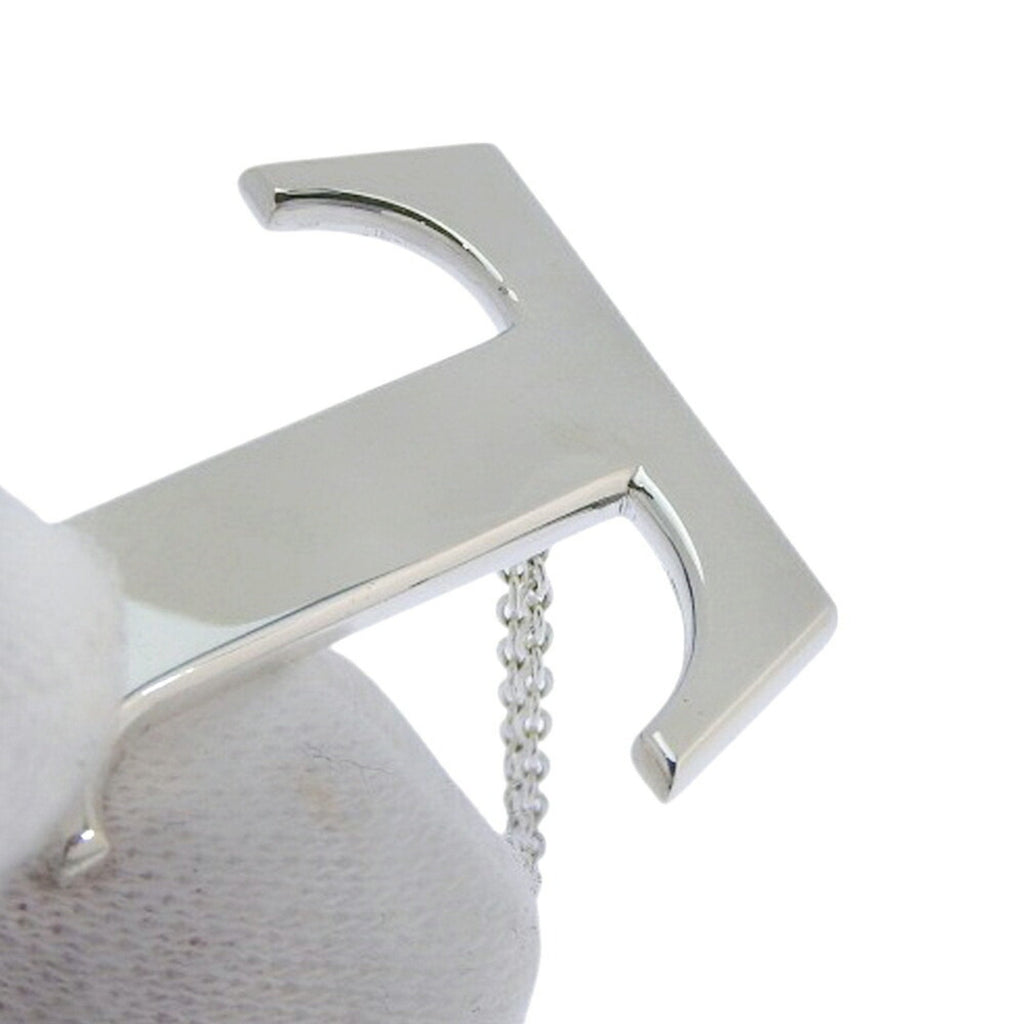 T Pendant Necklace Sterling Silver Large