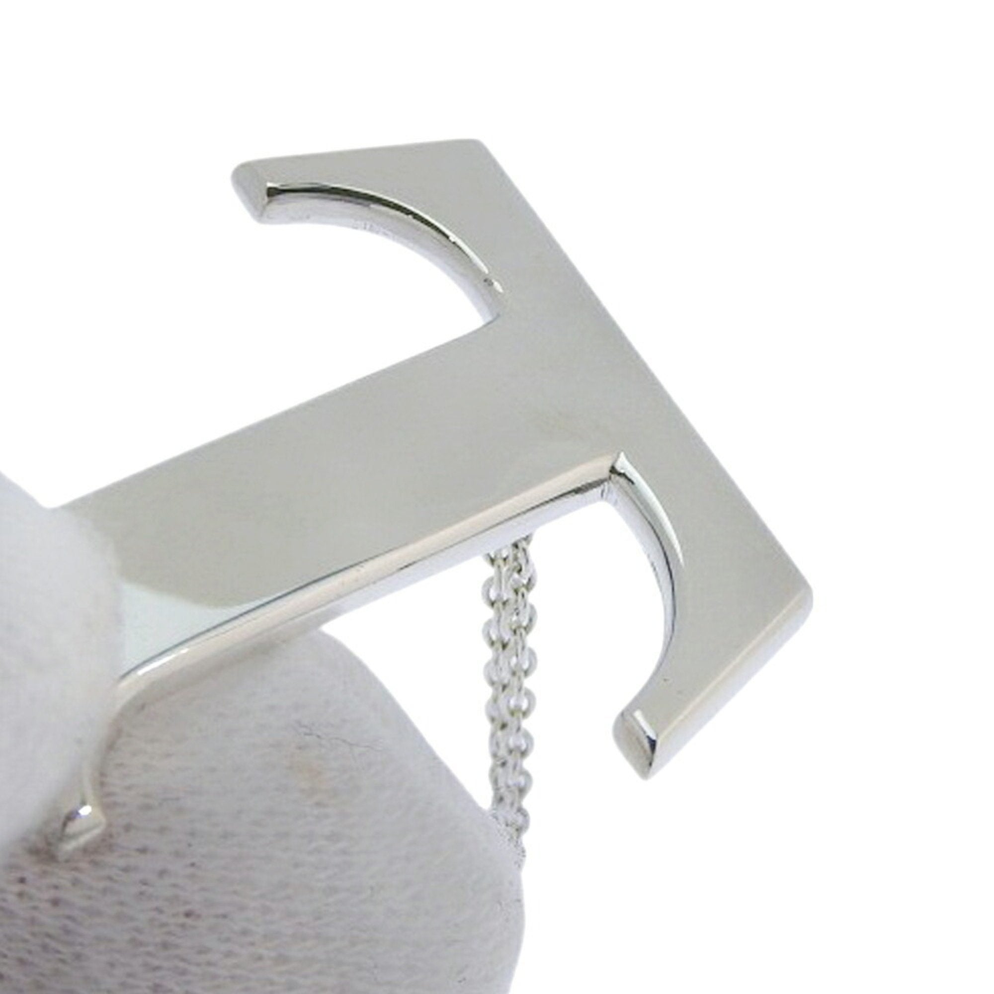 T Pendant Necklace Sterling Silver Large